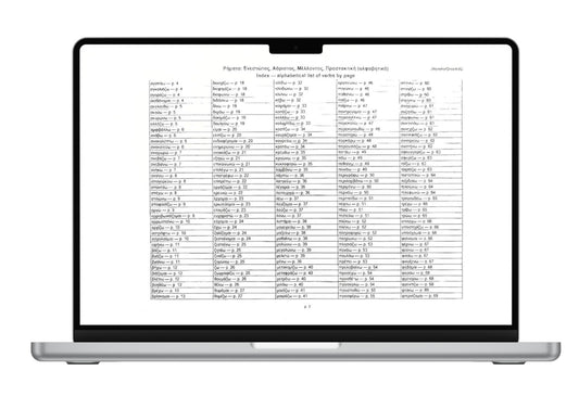 280 Greek Verbs | Present, Past & Future Tenses + Imperative | Printable PDF